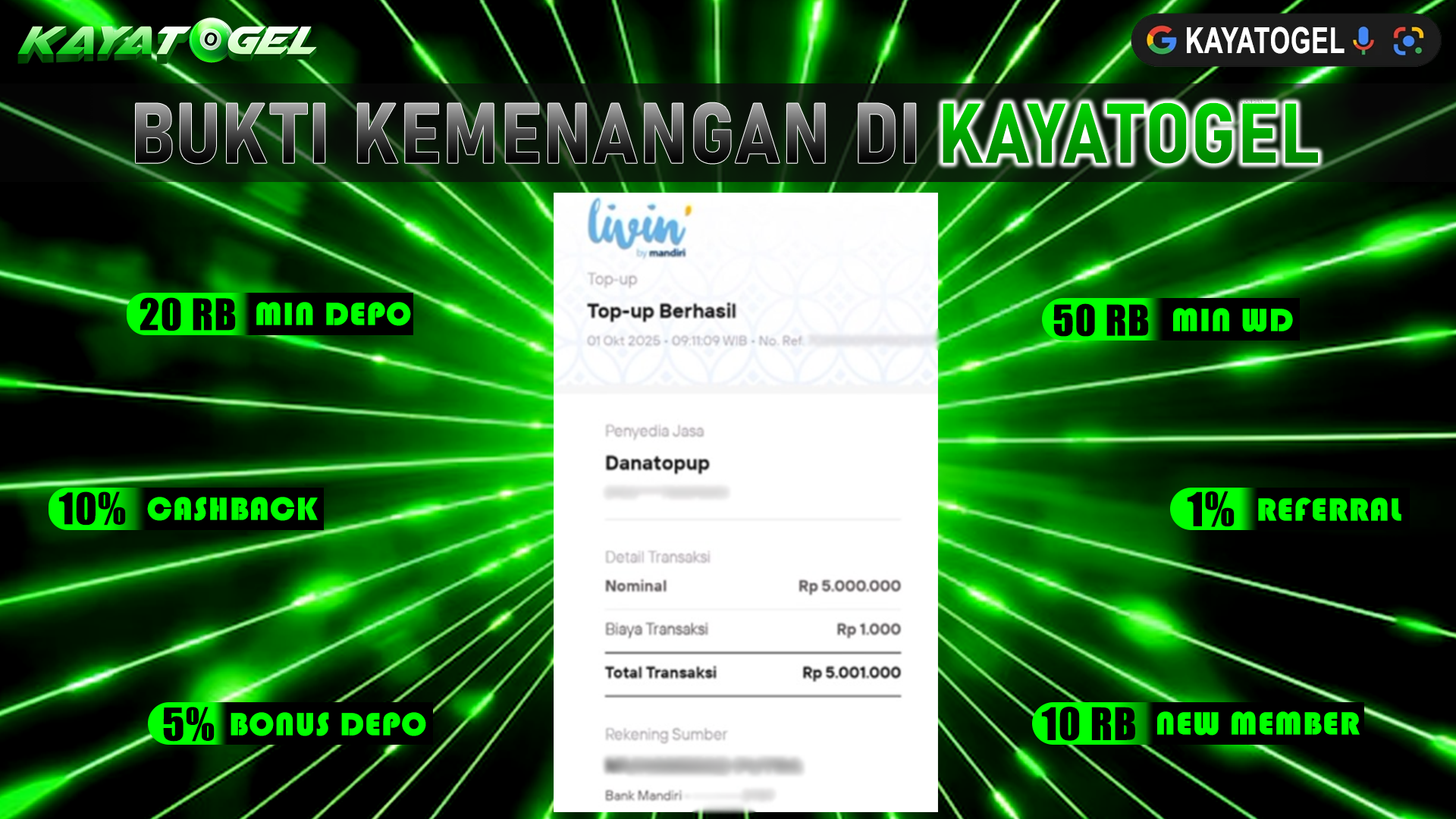 KAYATOGEL JACKPOT SLOT PONG PONG SPIN ROYAL Rp.5.000.000.,- LUNAS