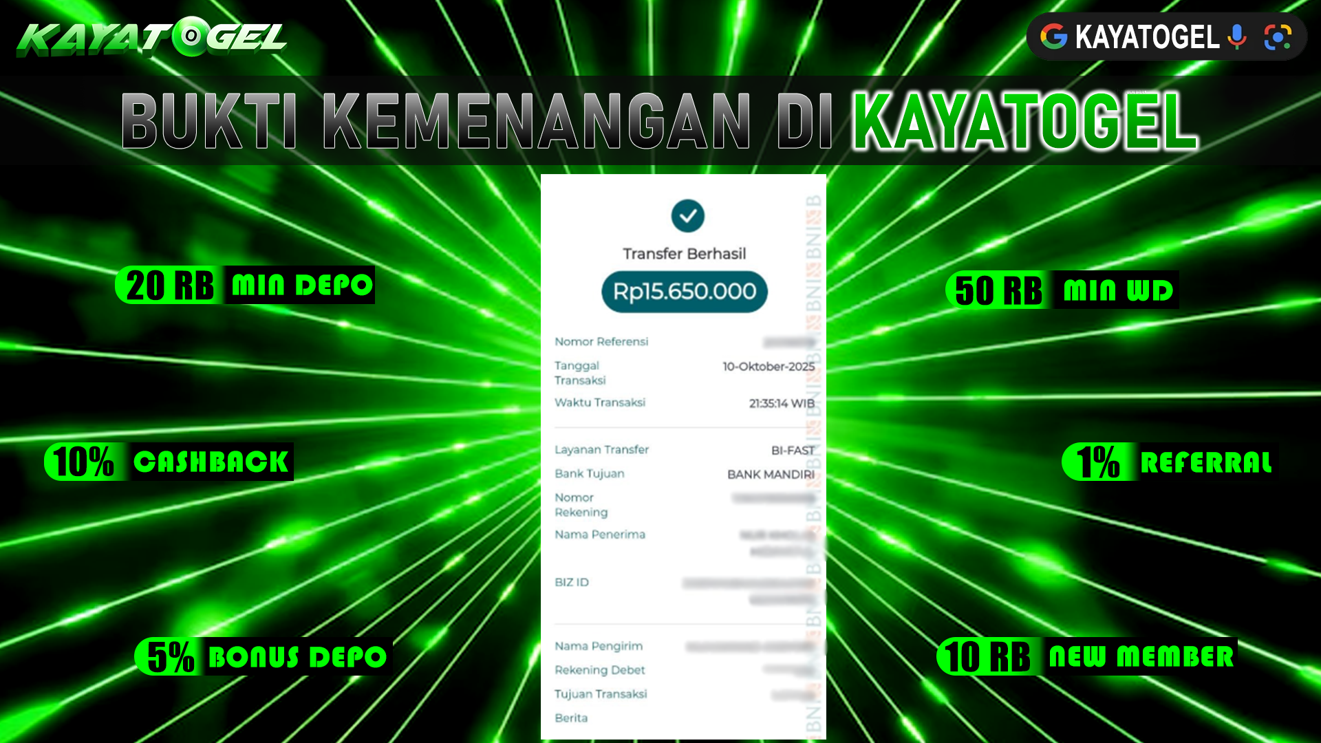 KAYATOGEL JACKPOT TOGEL PASARAN LONDON4D Rp.15.650.000.,- LUNAS