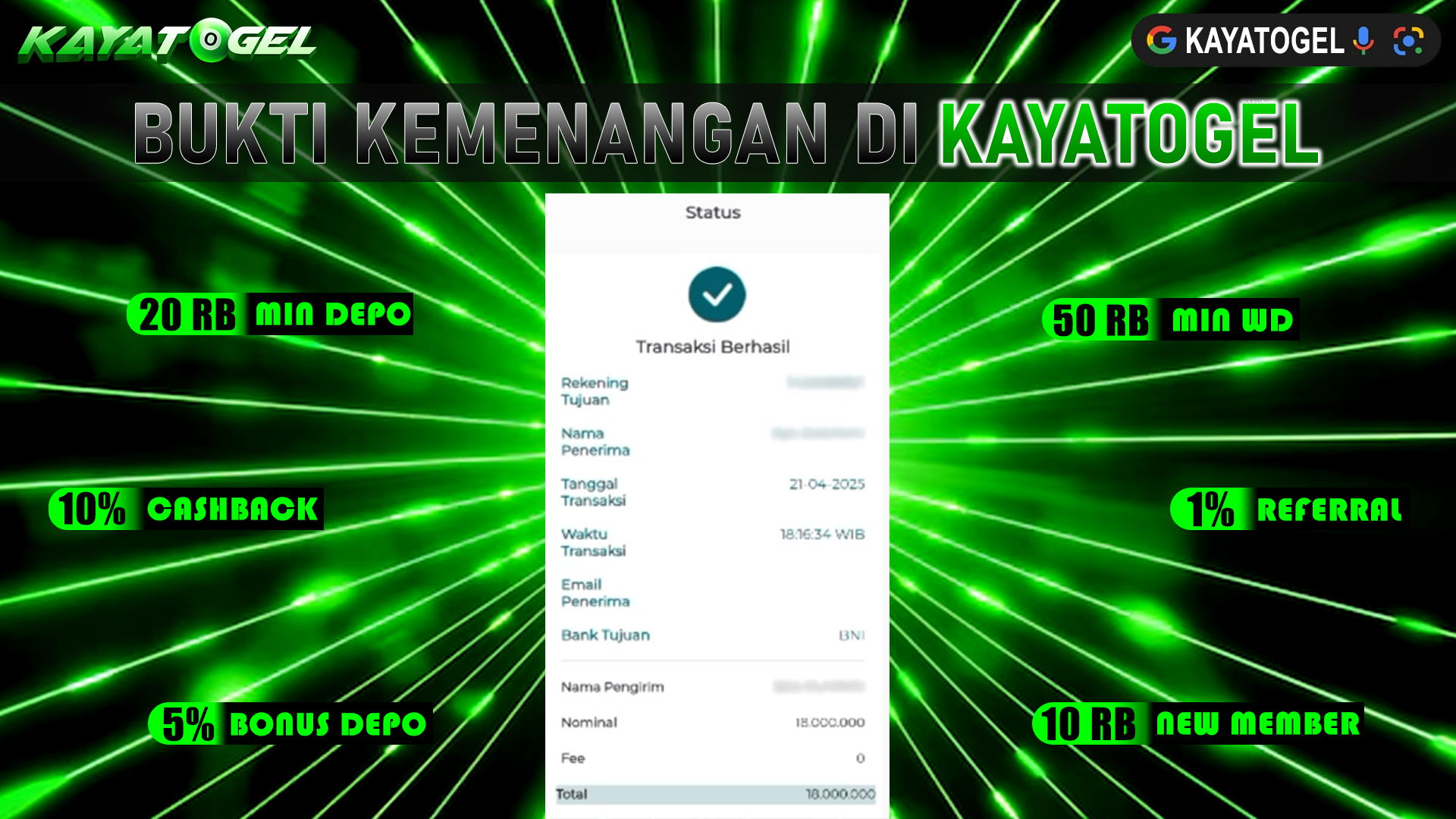 KAYATOGEL JACKPOT TOGEL PASARAN SINGAPORE Rp.18.000.000.,- LUNAS
