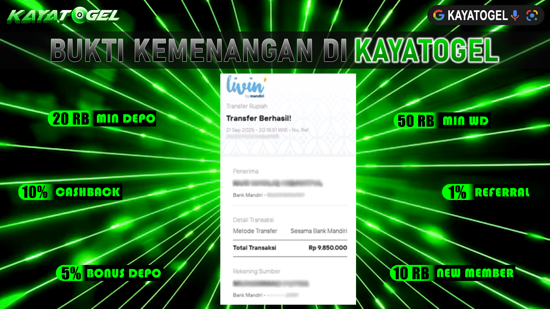 KAYATOGEL JACKPOT TOGEL PASARAN NEW YORK Rp.9.850.000.,- LUNAS