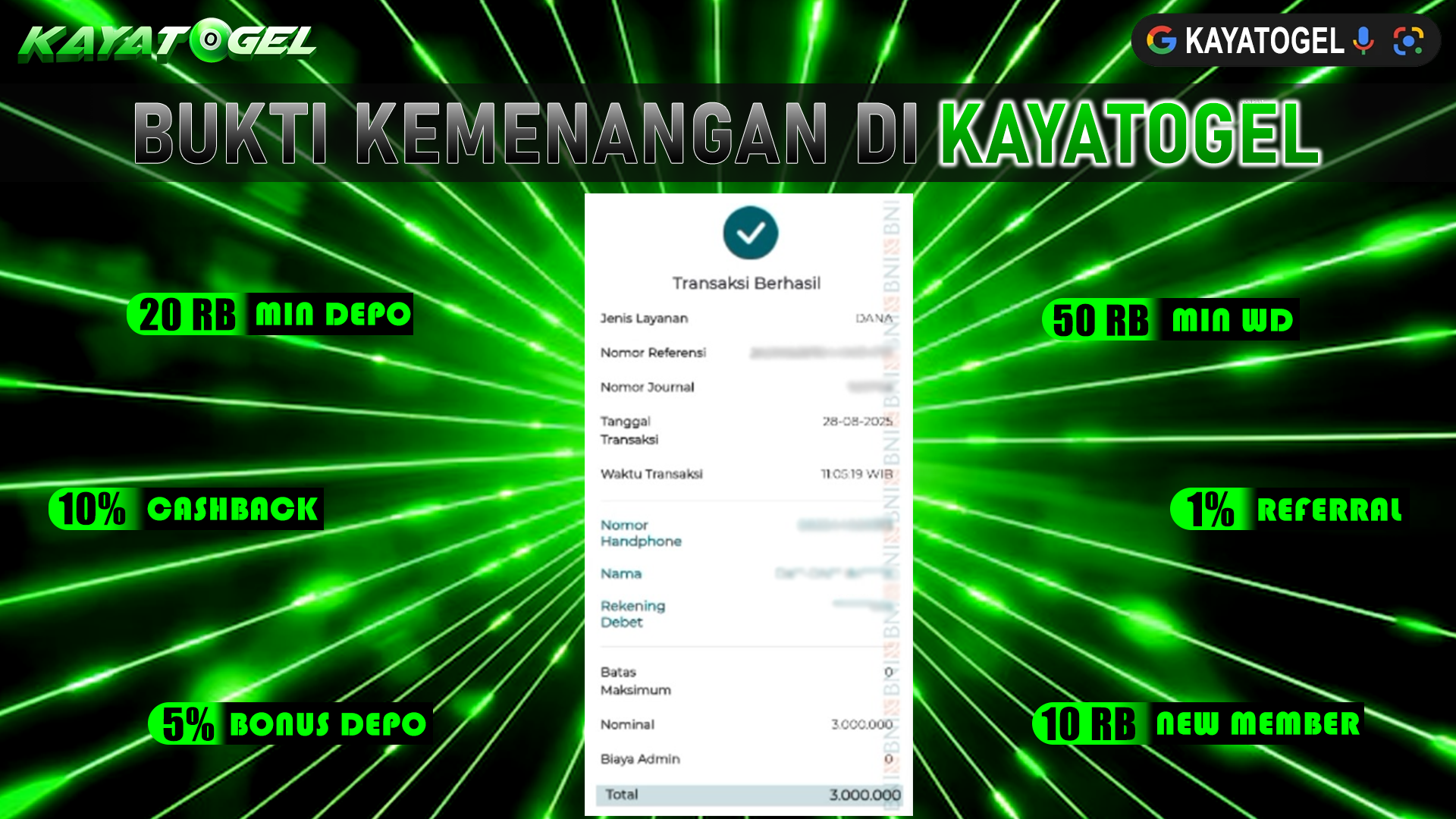 KAYATOGEL JACKPOT SLOT FORTUNE TIGER Rp.3.000.000.,- LUNAS
