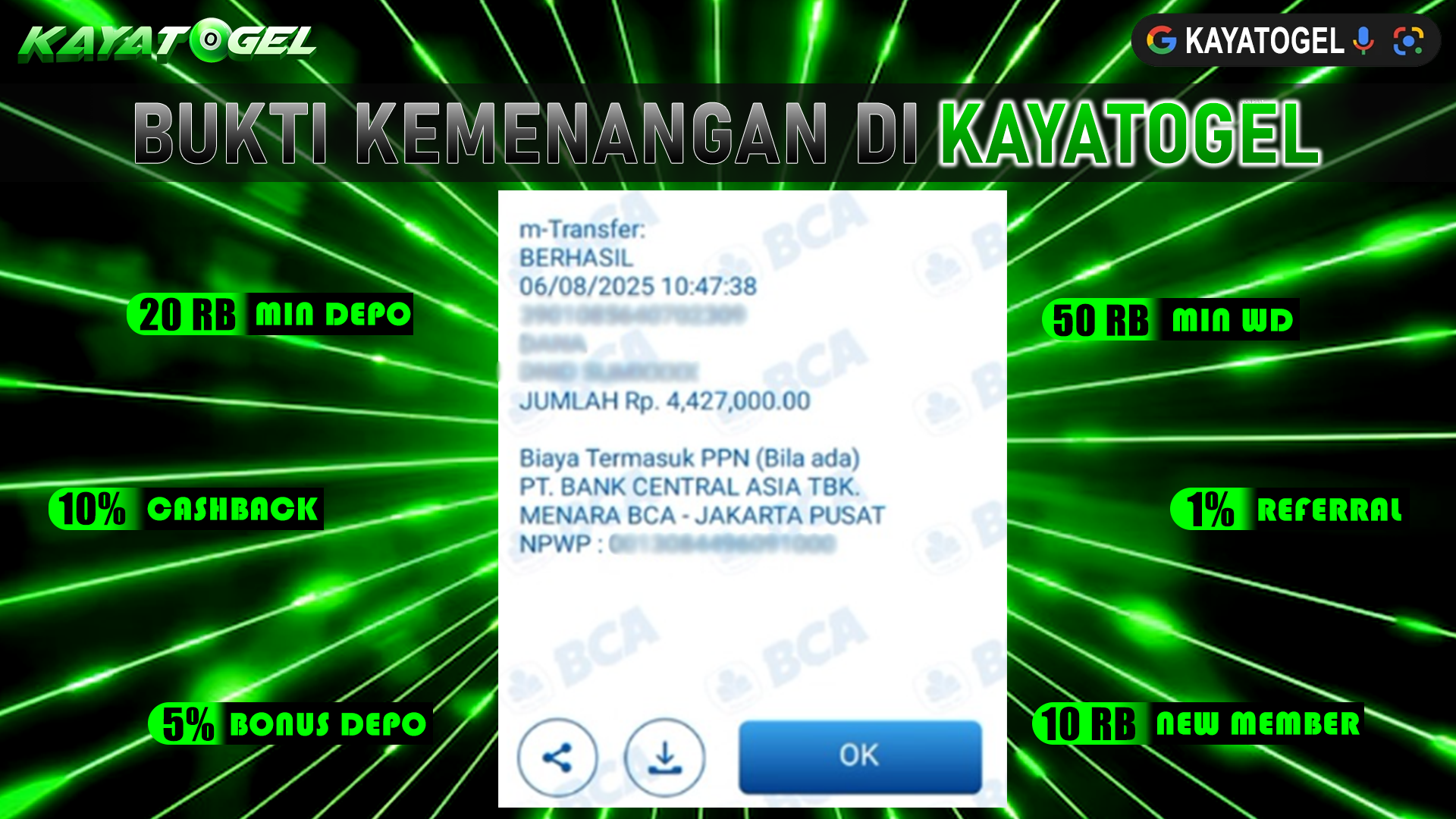 KAYATOGEL JACKPOT SLOT MAHJONG WAYS 2 Rp.4.427.000.,- LUNAS